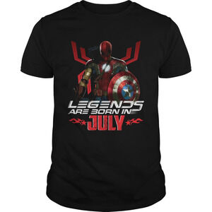 Spiderman Legends Are Born In July Shirt